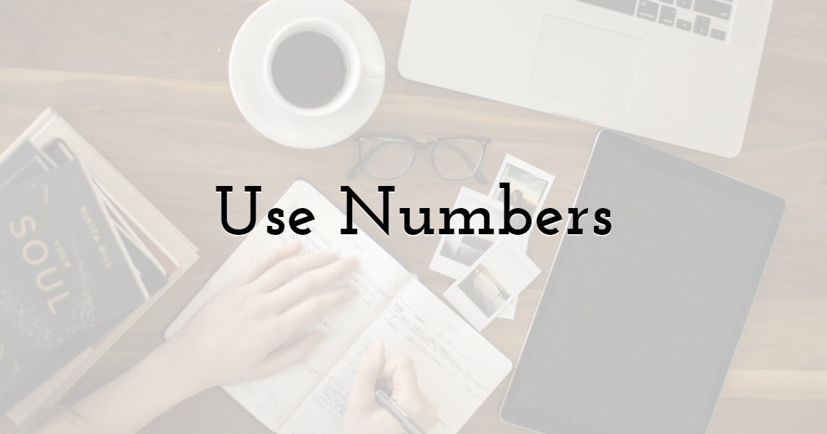 Use Numbers