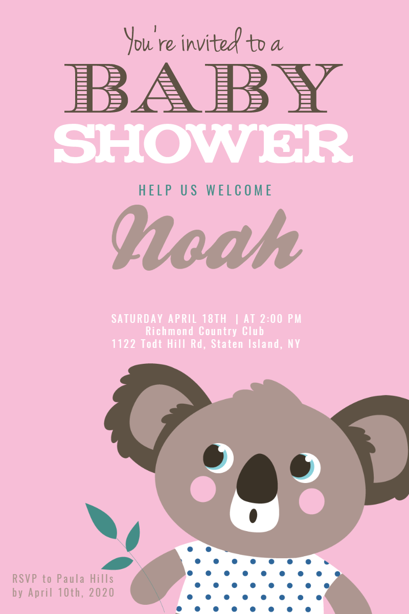 Baby Shower #baby #invitation Design  Template 