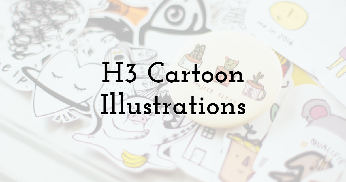 H3 Cartoon illustrations