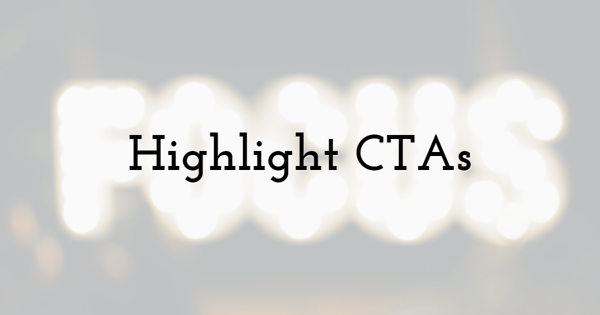 Highlight CTAs in Site Navigation