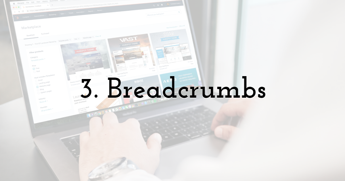 3. Breadcrumbs