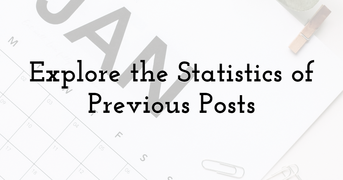 Explore the Statistics of Previous Posts