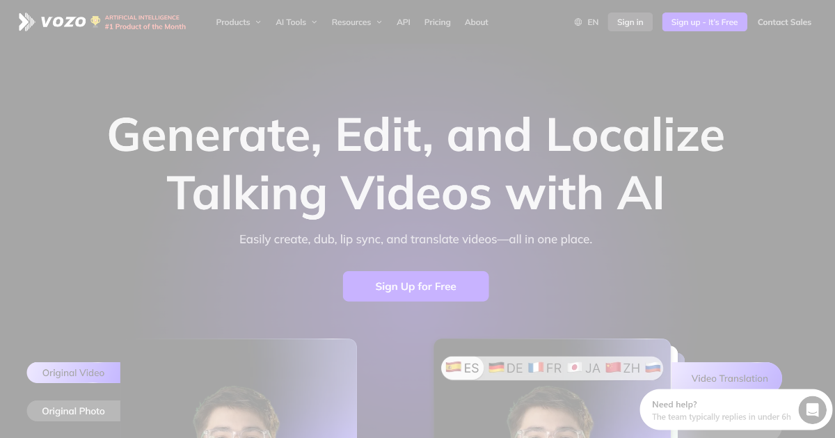 Vozo: Creative AI Caption Generator for Talking Videos