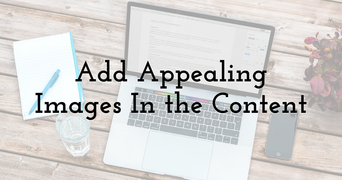 Add Appealing Images In the Content