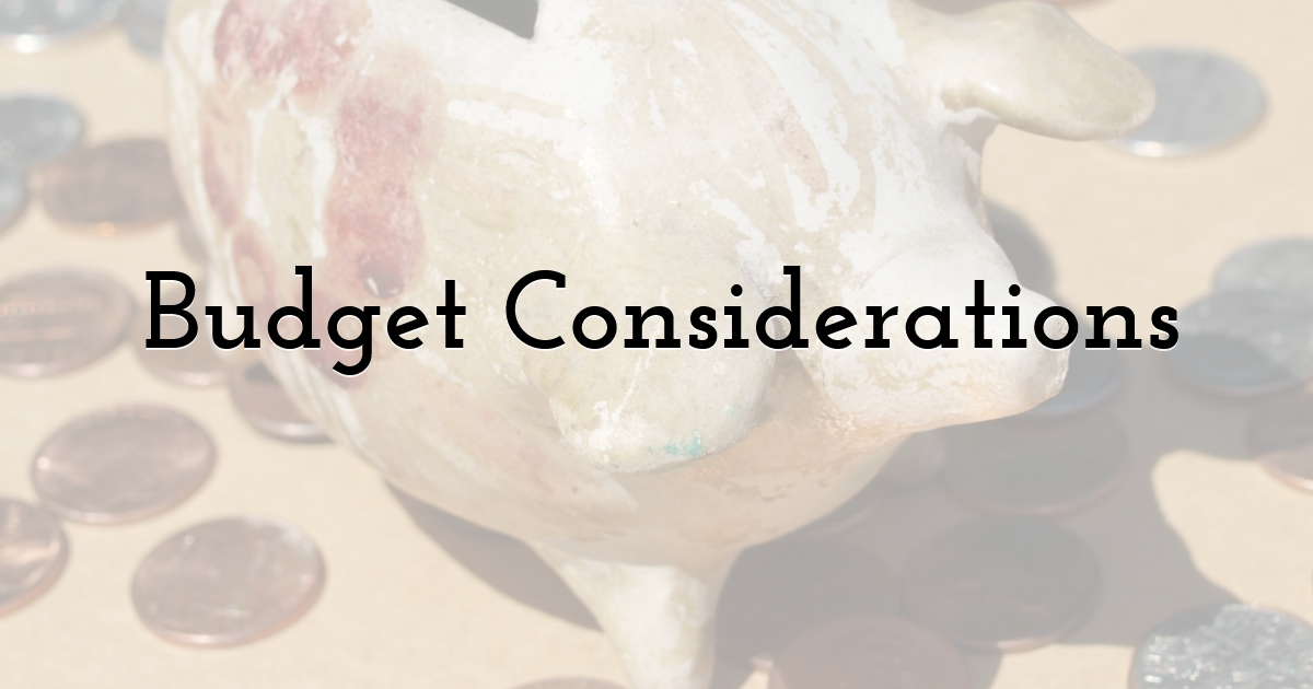Budget Considerations