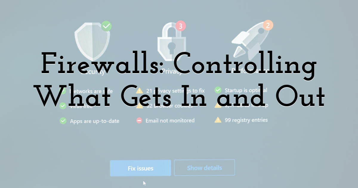 Firewalls: Controlling What Gets In and Out