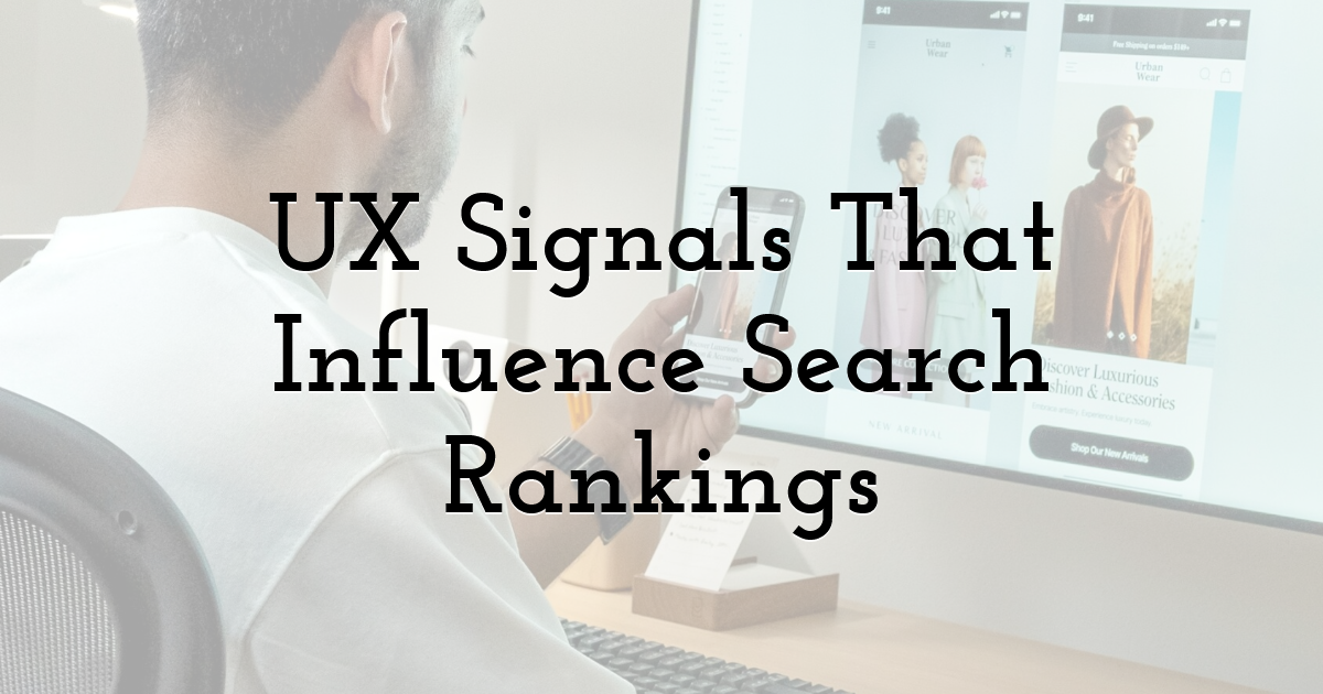 UX Signals That Influence Search Rankings