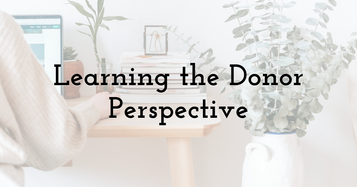Learning the Donor Perspective