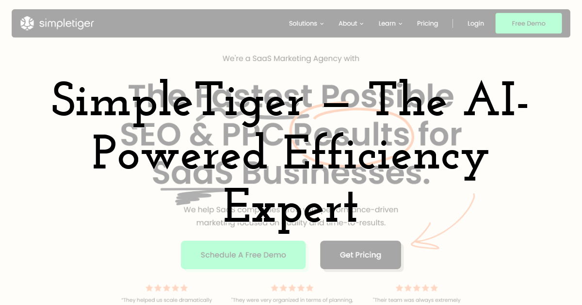 SimpleTiger — The AI-Powered Efficiency Expert