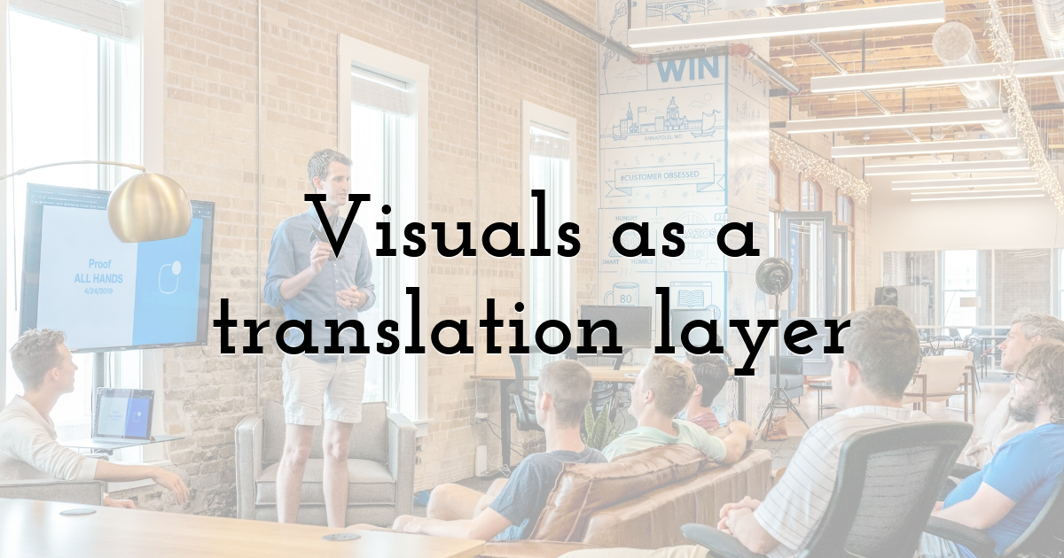 Visuals as a translation layer