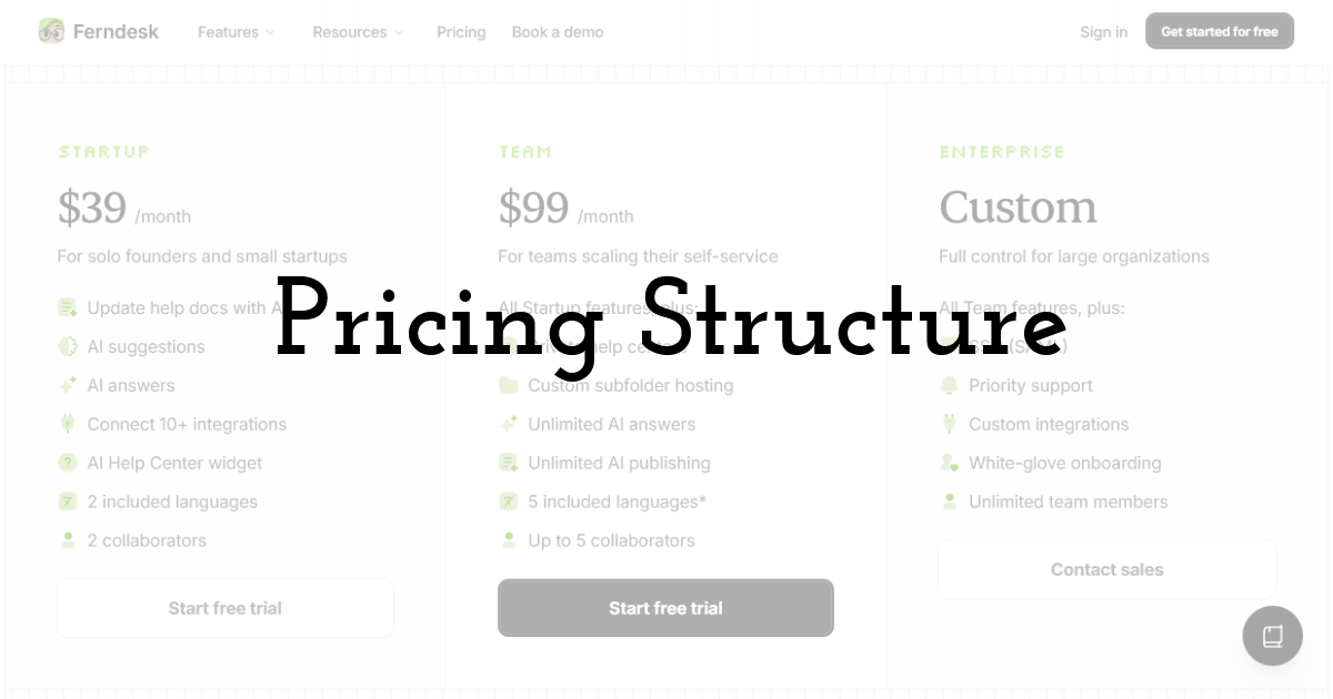 Pricing Structure