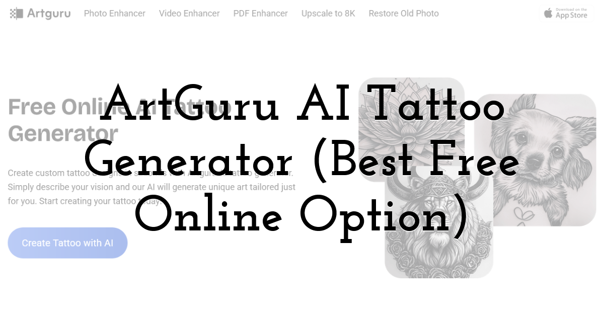 ArtGuru AI Tattoo Generator (Best Free Online Option)