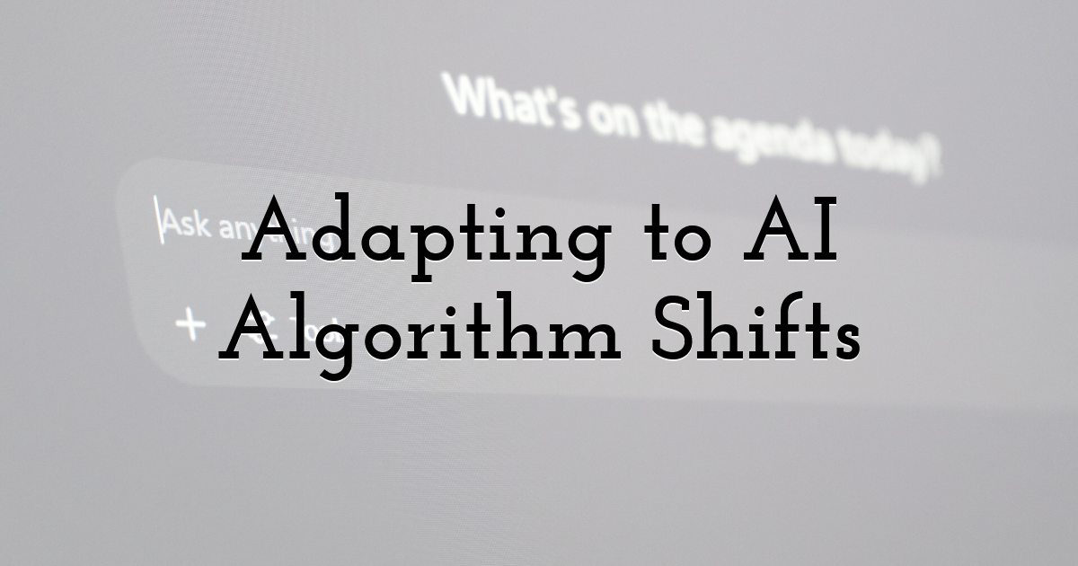 Adapting to AI Algorithm Shifts