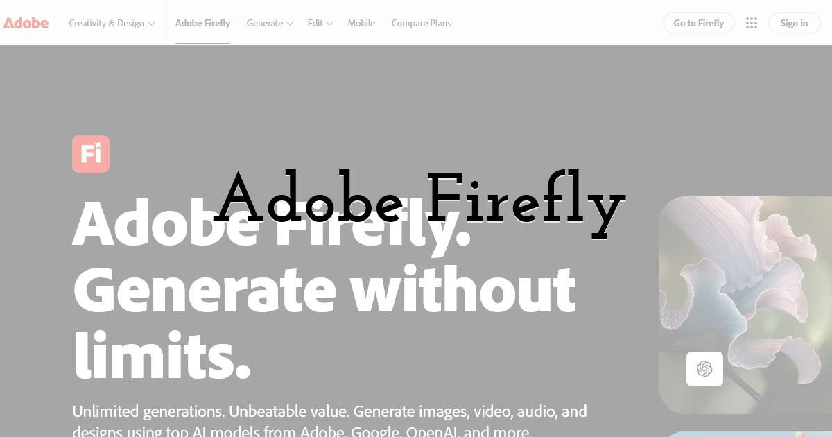 Adobe Firefly: Photoshop-friendly workflow with brand-safe training data