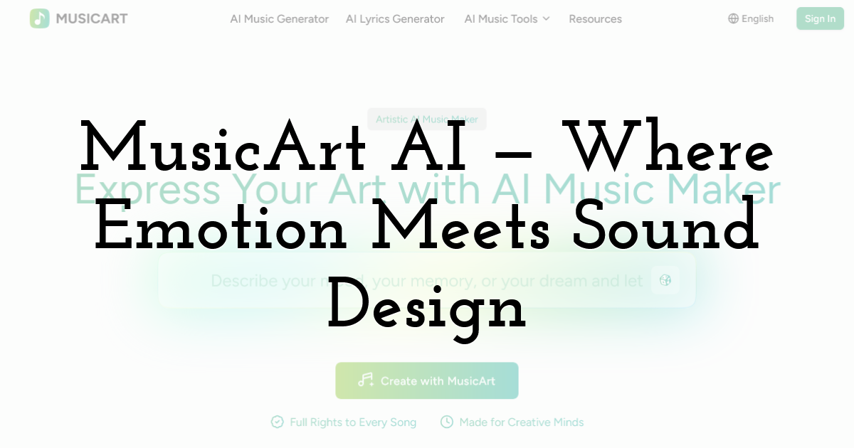 MusicArt AI — Where Emotion Meets Sound Design