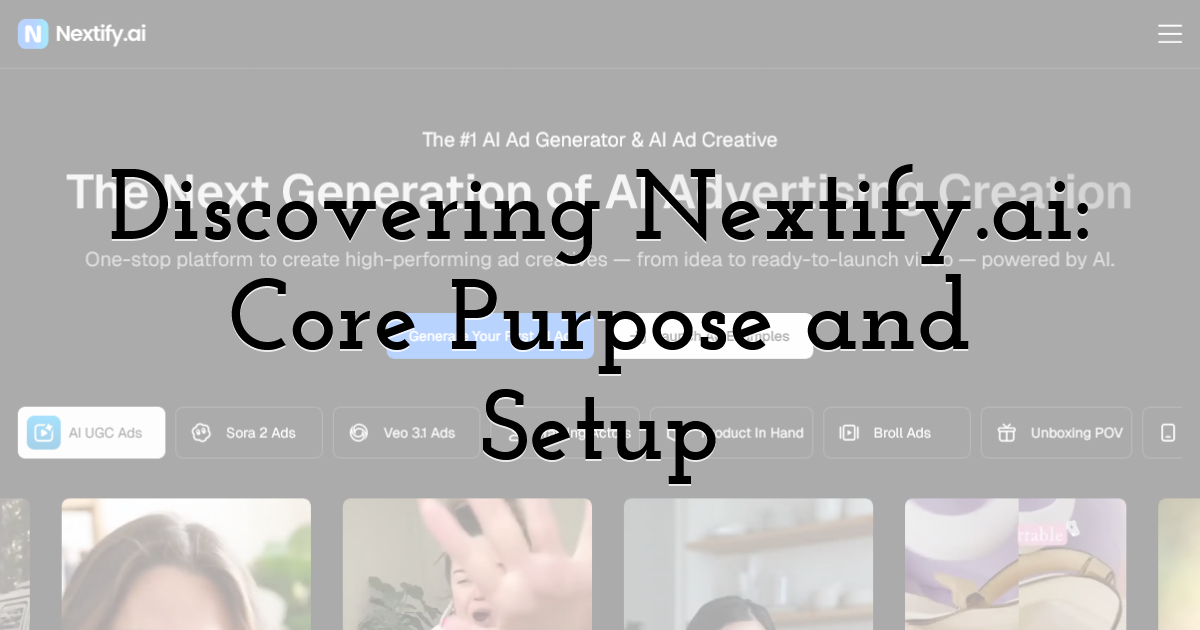 Discovering Nextify.ai: Core Purpose and Setup