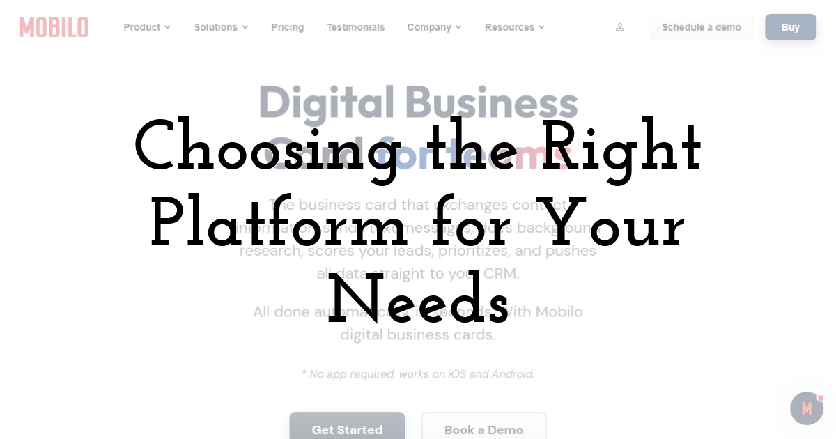 Choosing the Right Platform for Your Needs