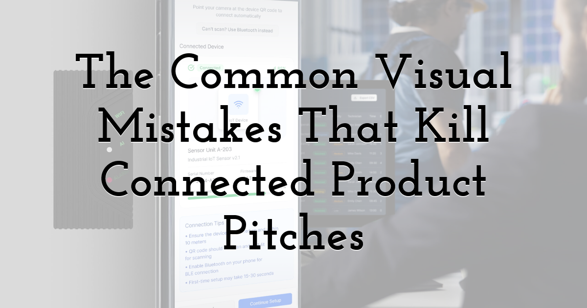 The Common Visual Mistakes That Kill Connected Product Pitches