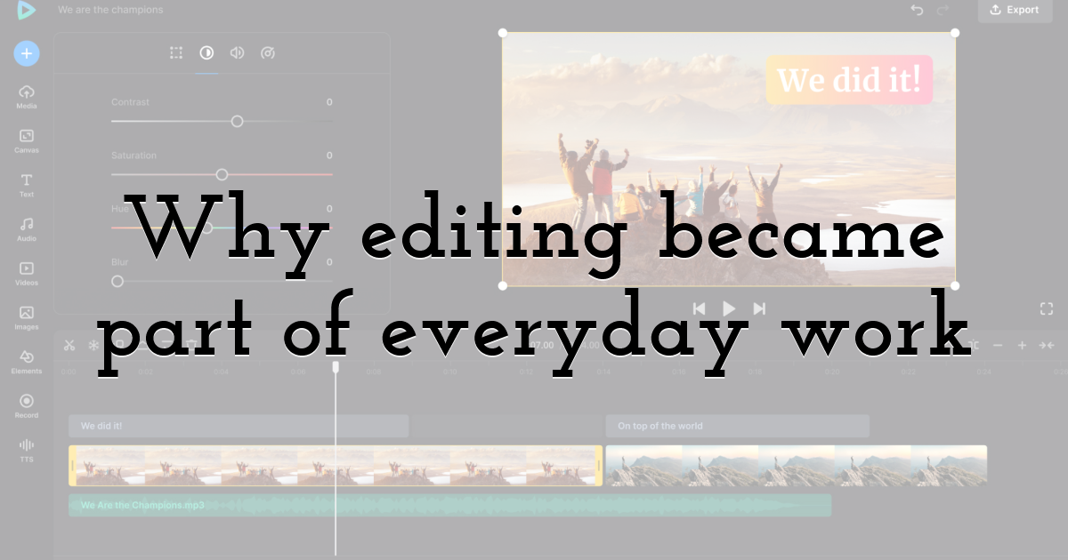 Why editing became part of everyday work