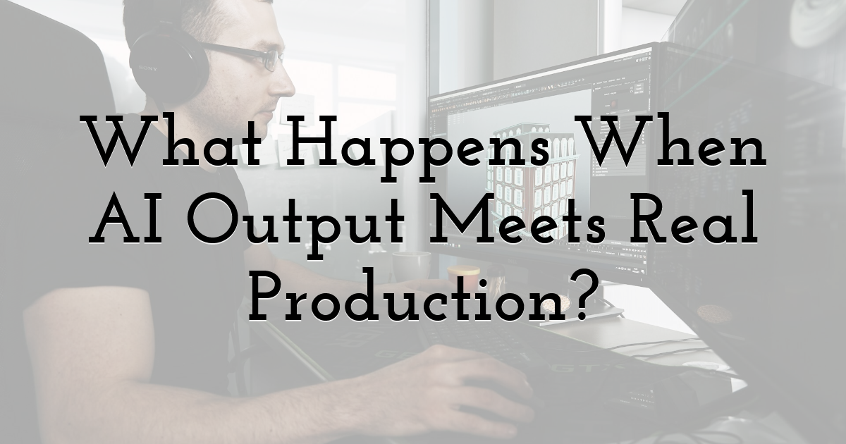 What Happens When AI Output Meets Real Production?
