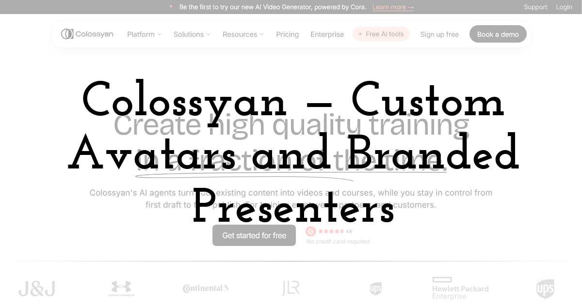 Colossyan — Custom Avatars and Branded Presenters