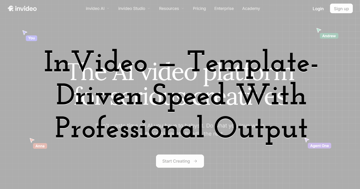 InVideo — Template-Driven Speed With Professional Output
