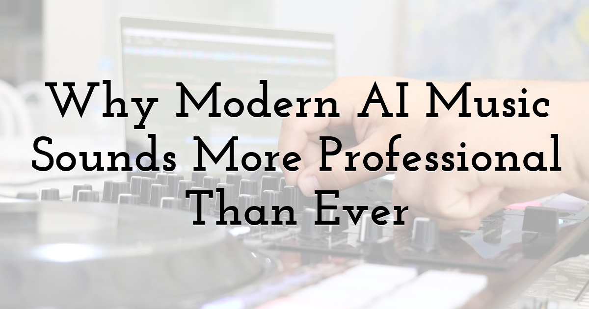 Why Modern AI Music Sounds More Professional Than Ever