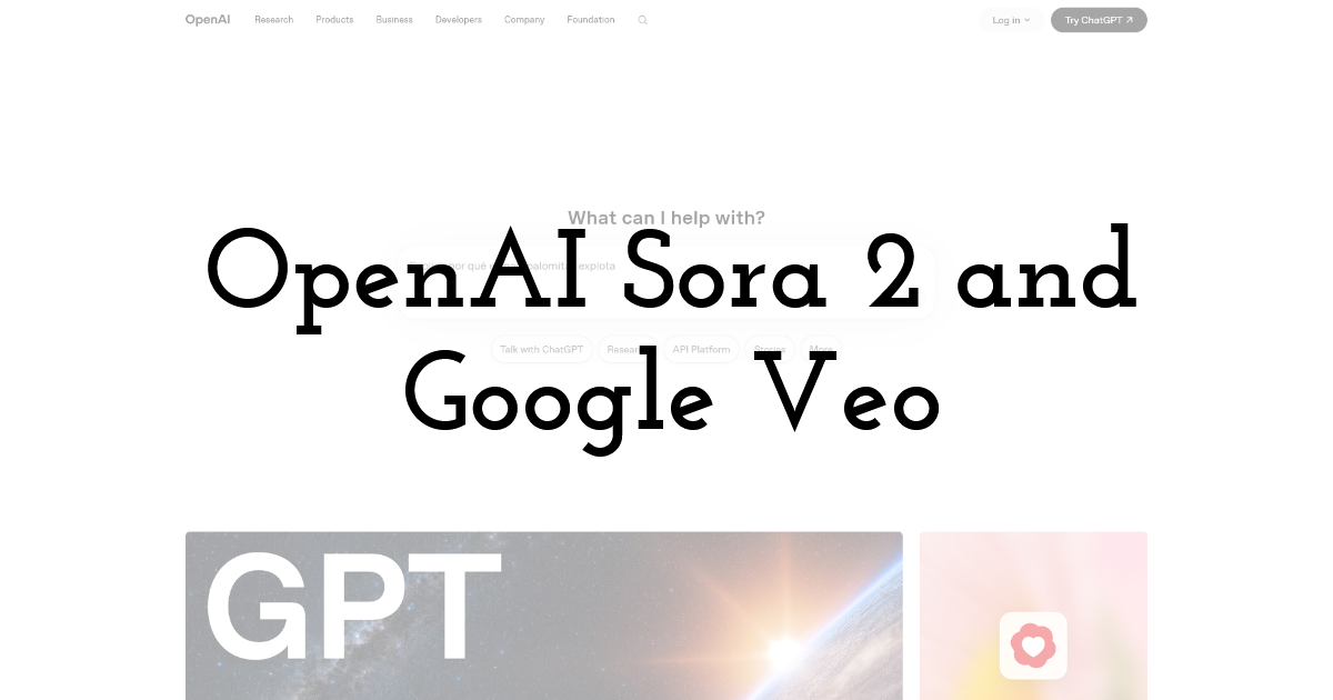 OpenAI Sora 2 and Google Veo