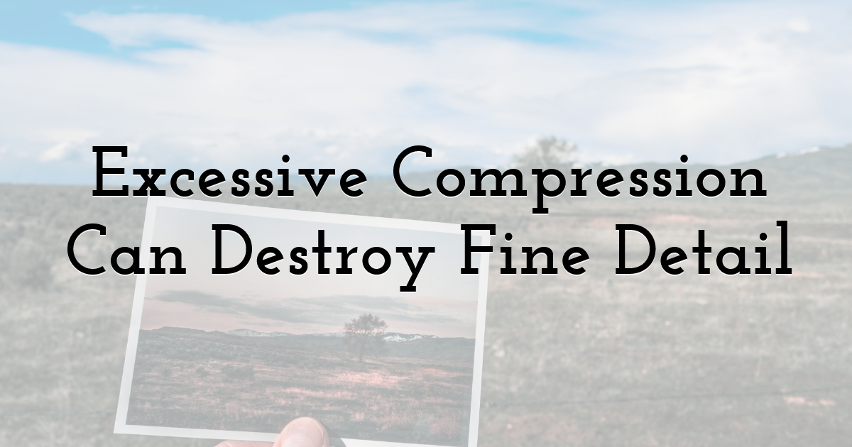Excessive Compression Can Destroy Fine Detail