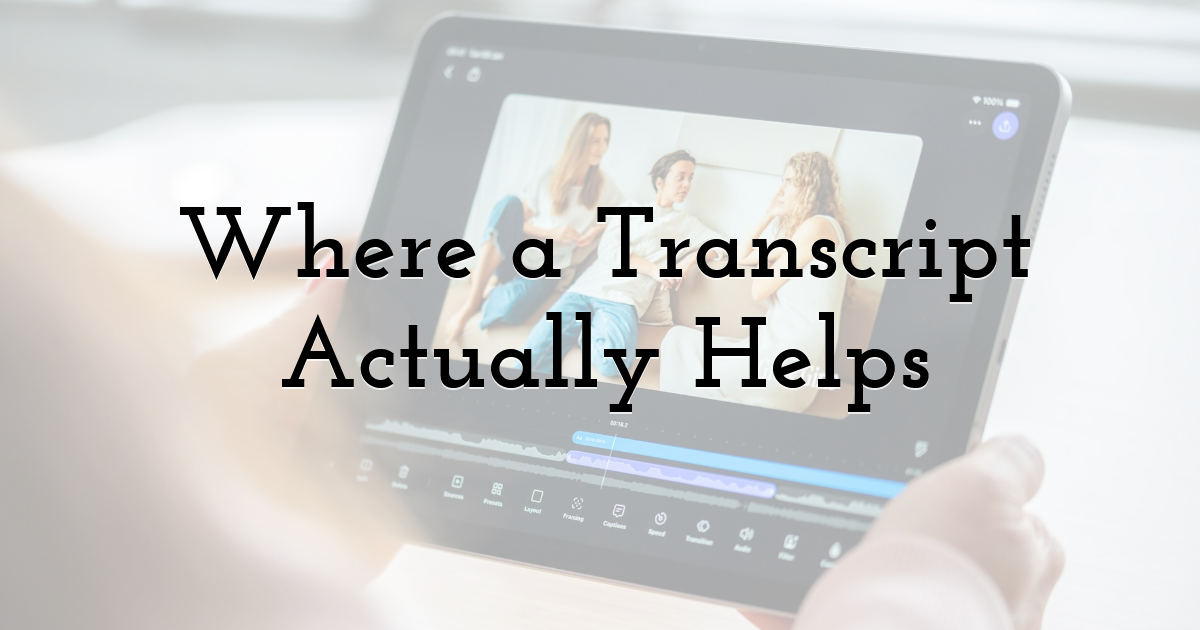 Where a Transcript Actually Helps