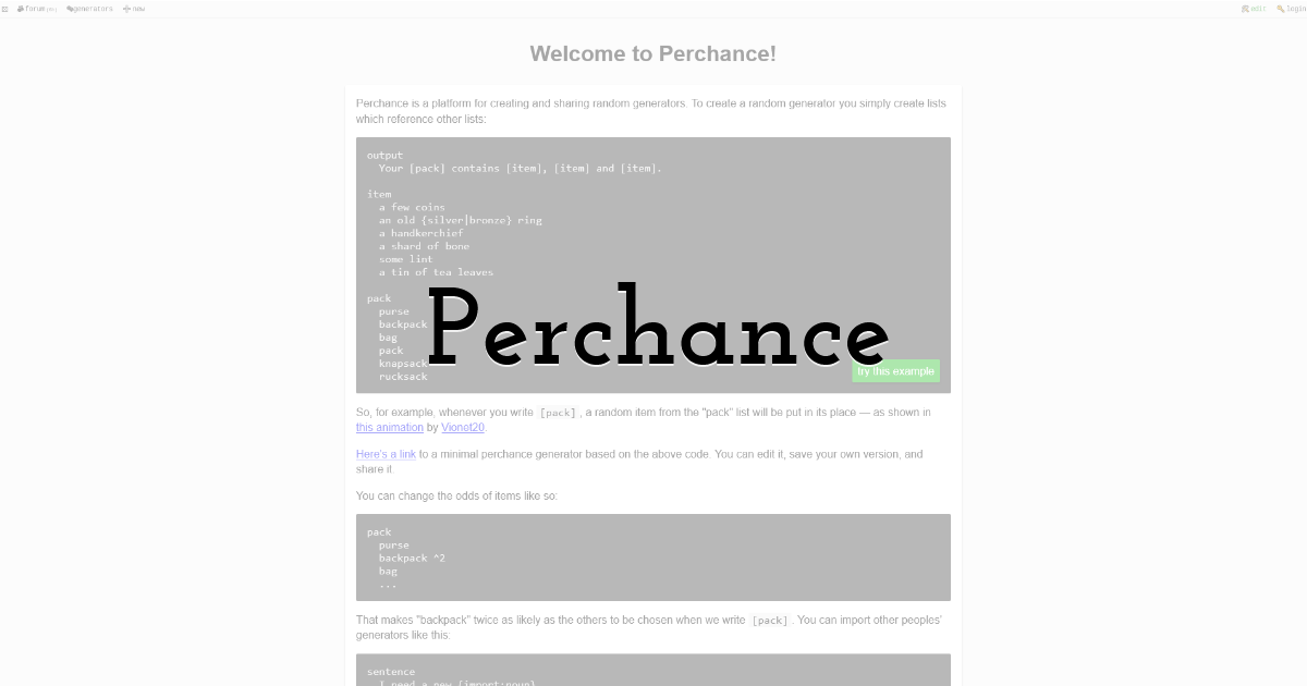 Perchance