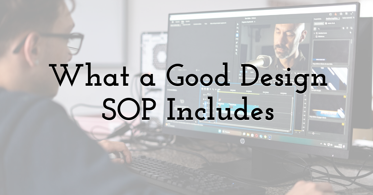 What a Good Design SOP Includes