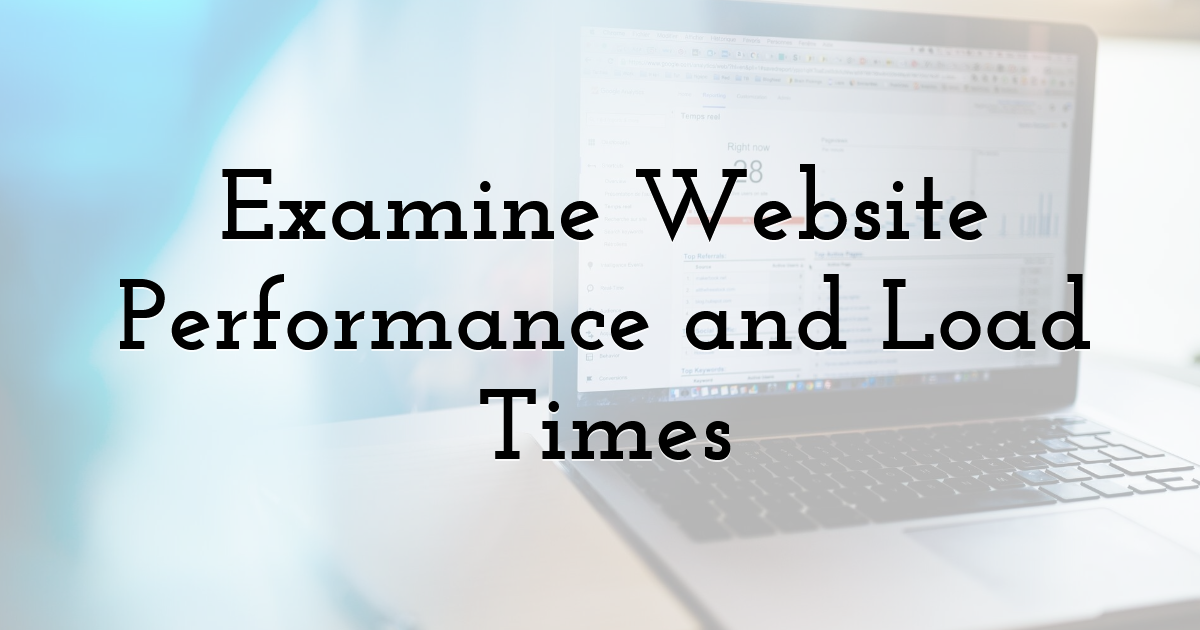 Examine Website Performance and Load Times