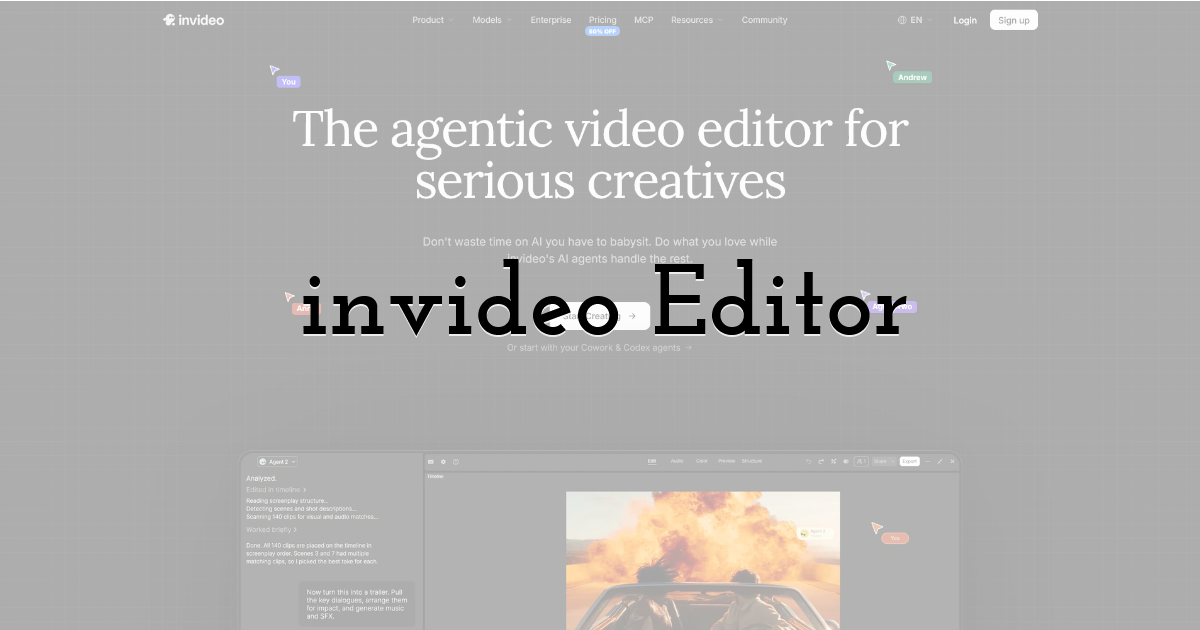 invideo Editor: Agent-Driven Edits on a Real Timeline