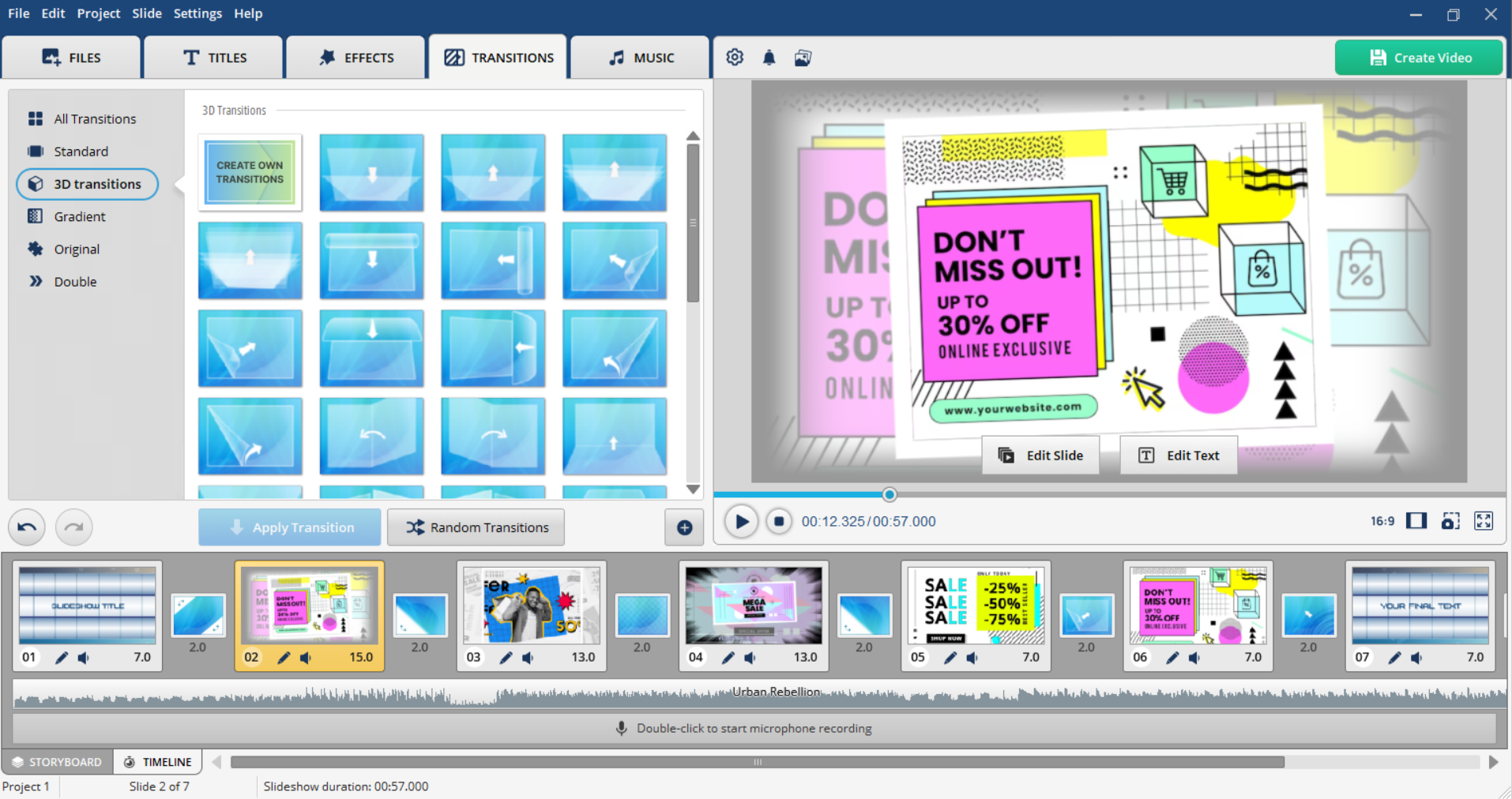 Create videos for presentations and pitches