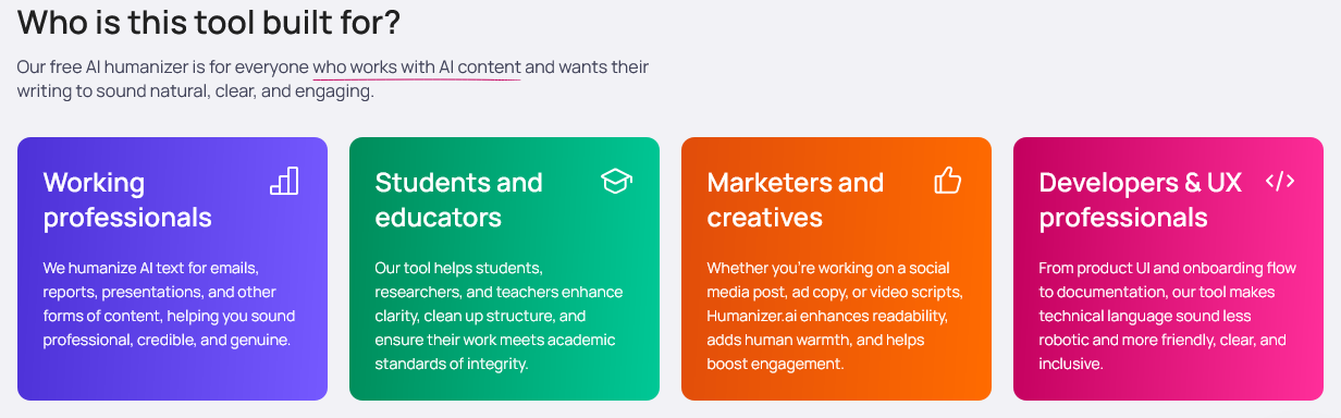 Practical Applications of Humaniser.ai