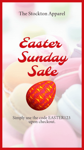 Anniversary Design Template with an Easter Egg Red -  #sale #anniversary #easter