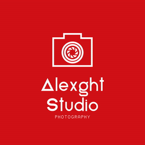 Red Modern Photography Art & Editable Logo