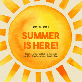 Editable Summer Vibes Post for Social Media