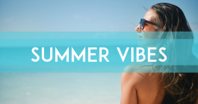 Summer vibes card design - #summer #ocean #beach #fun #vacation #vibes #waves #sea #poster