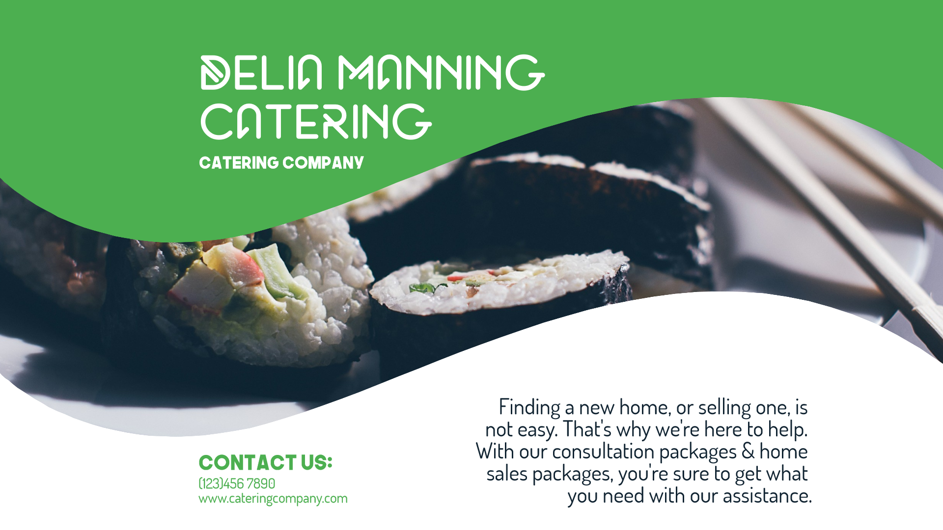 Call to action catering company Design  Template 