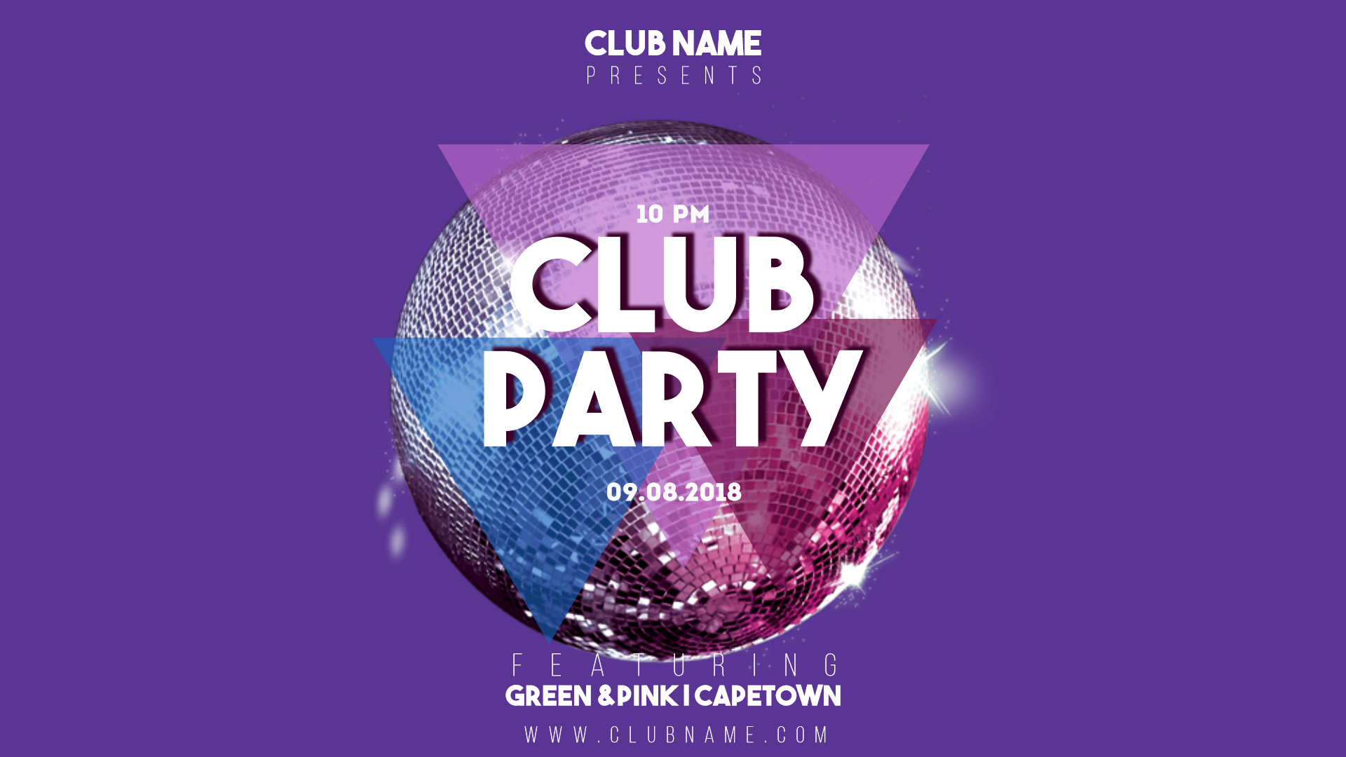 Club party invitation card easy to Design  Template 