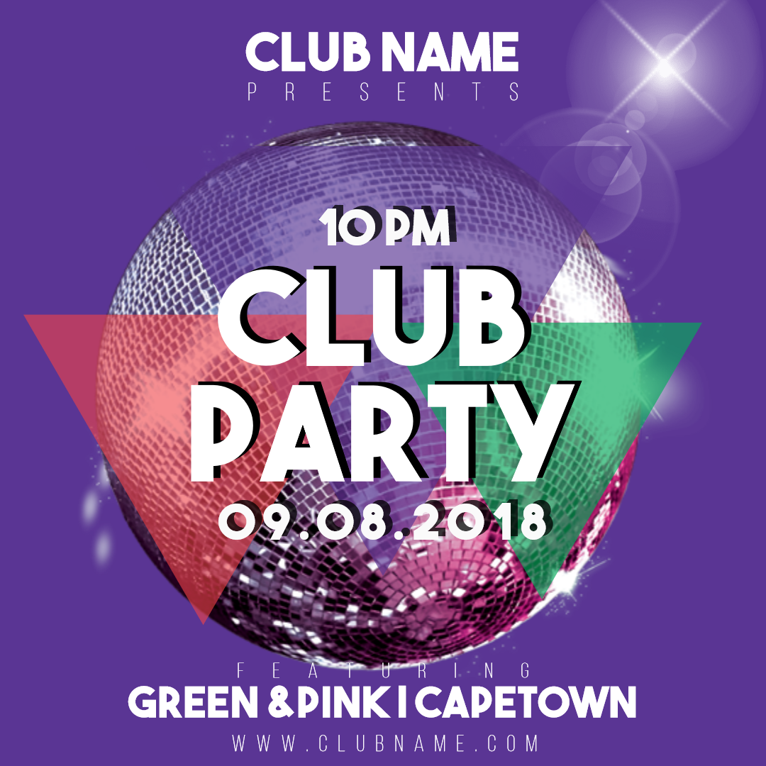 Club Party Invitation Card Easy To Design Template 1456874